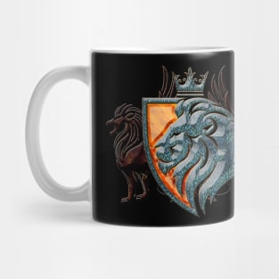 Wonderful lion head with crown Mug